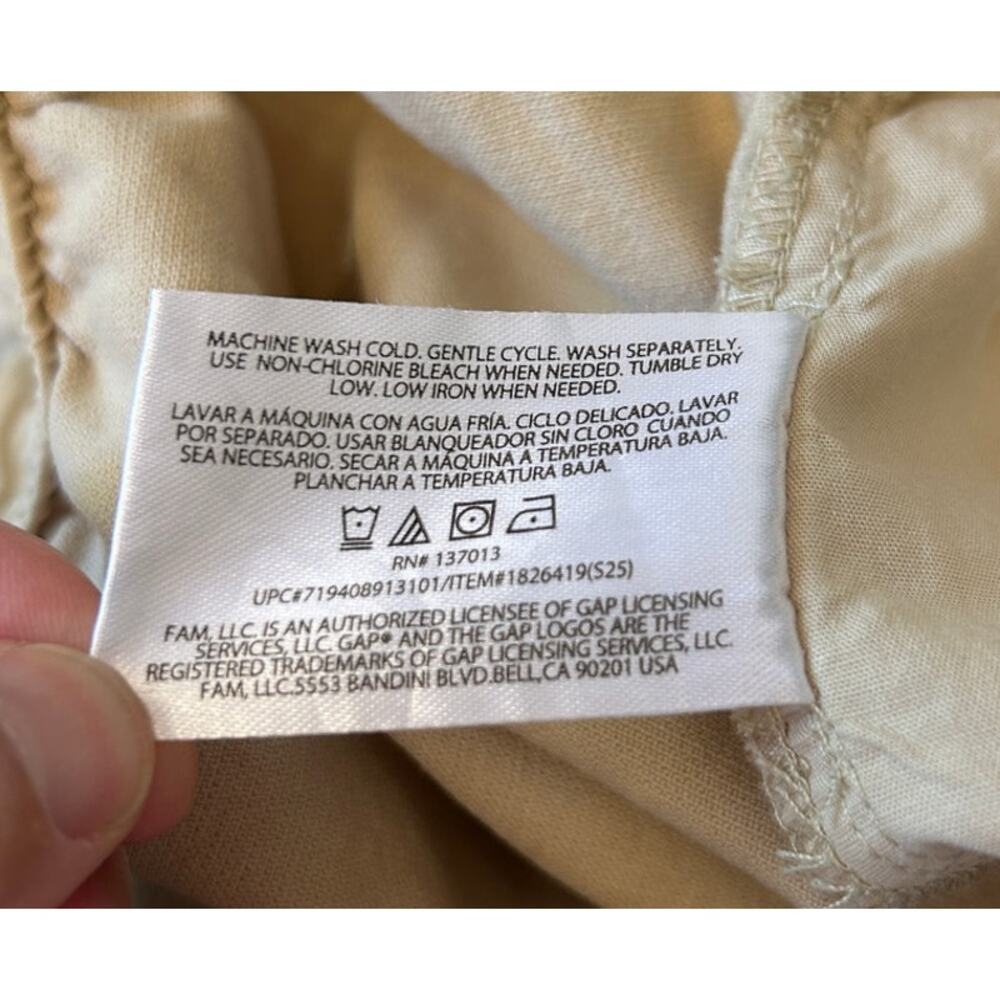 Gap Women's Twill Cargo Pants Mid Rise Pull On Stretch Casual Sz M Tan Utility - Picture 7 of 8